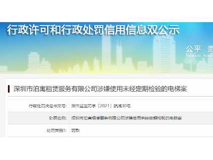 2起电梯典型违法案例，使用单位罚6万！电梯公司罚1万！